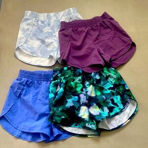 4 pairs All In Motion Girls shorts. Size 7/8